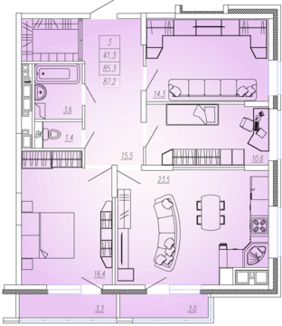 Мытищи, 3-х комнатная квартира, Ярославское ш. д.93, 7412000 руб.