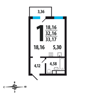 Москва, 1-но комнатная квартира, Нововатутинский пр. д., 3084810 руб.