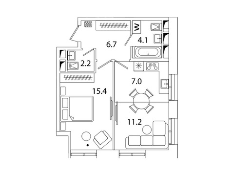 Москва, 2-х комнатная квартира, Рязанский пр-кт. д.2, 7260091 руб.