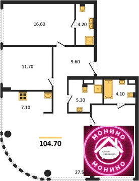 Москва, 3-х комнатная квартира, Кутузовский прд. д.д. 16, 113364747 руб.