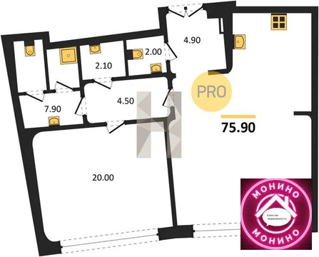 Москва, 1-но комнатная квартира, ул. Никольская д.д. 10/2, 204930000 руб.