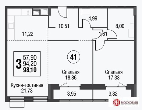Москва, 3-х комнатная квартира, ул. Почтовая Б. д.61 с1, 19420000 руб.