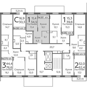 Видное, 1-но комнатная квартира, б-р Зеленые Аллеи д., 2685816 руб.