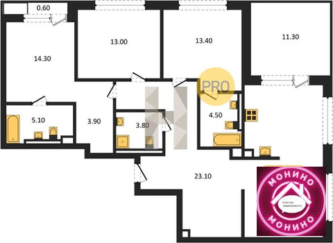 Москва, 3-х комнатная квартира, ул. Нижние Мневники д.д. 1, 80469900 руб.