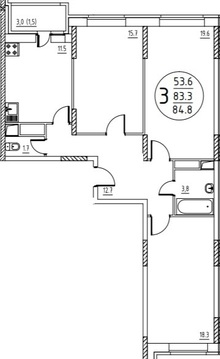 Мытищи, 3-х комнатная квартира, Совхозная д.20, 4173000 руб.