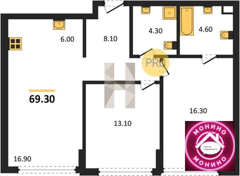 Москва, 2-х комнатная квартира, Кутузовский прд. д.д. 16, 62333850 руб.