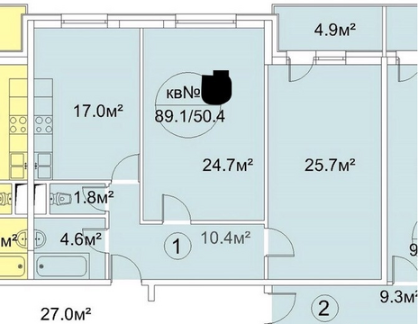 Жуковский, 2-х комнатная квартира, ул. Амет-хан Султана д.15 к3, 7100000 руб.