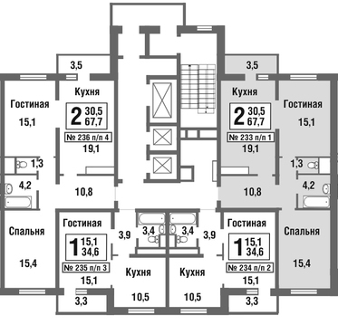 Балашиха, 2-х комнатная квартира, микрорайон Павлино д., 4610437 руб.