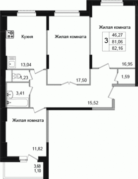 Щелково, 3-х комнатная квартира, Потапово-3 д.4, 4492800 руб.
