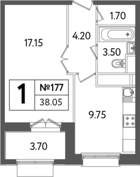 Москва, 1-но комнатная квартира, Яна Райниса б-р. д.вл.4, корп.3, 7773615 руб.