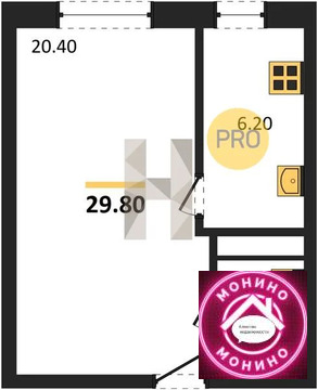 Мещерино, 1-но комнатная квартира, Мещерино п. д.д. 25, 4049000 руб.