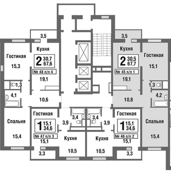 Балашиха, 2-х комнатная квартира, микрорайон Павлино д., 4610437 руб.