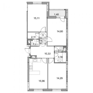 Москва, 3-х комнатная квартира, ул. Производственная д.6к8, 14300000 руб.