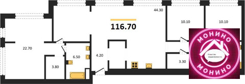 Москва, 3-х комнатная квартира, ул. Дубининская д.д. 59, корпус 2, 80480000 руб.
