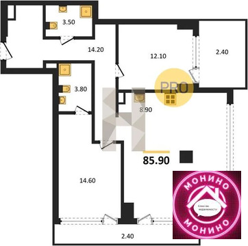 Москва, 2-х комнатная квартира, Кутузовский прд. д.д. 16, 80063814 руб.