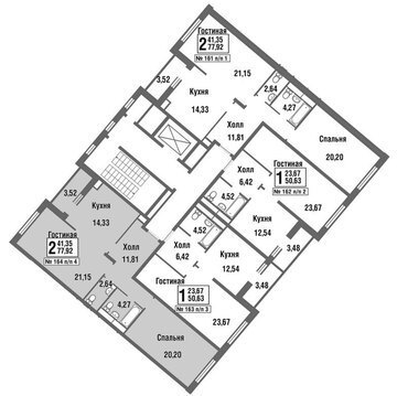 Москва, 2-х комнатная квартира, улица Татьянин Парк д., 9416632 руб.