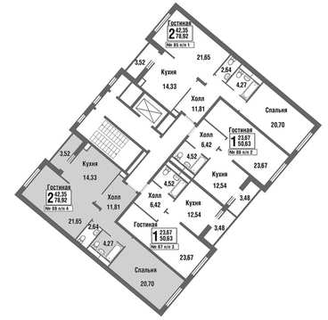 Москва, 2-х комнатная квартира, улица Татьянин Парк д., 9932082 руб.