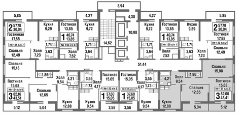 Москва, 3-х комнатная квартира, улица Татьянин Парк д., 9909606 руб.