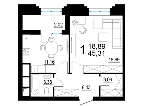 Москва, 1-но комнатная квартира, ул. Берзарина д.28, 8994035 руб.