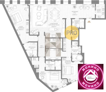 Москва, 3-х комнатная квартира, Большой Черкасский пер. д.д. 4, 511980000 руб.