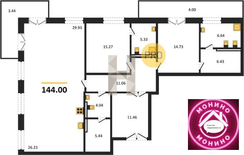 Москва, 2-х комнатная квартира, Крестовоздвиженский пер. д.д. 4, 360000000 руб.