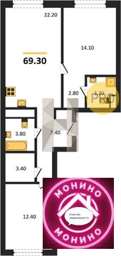 Газопровод, 2-х комнатная квартира, Газопровод п. д.д. 1, 21850500 руб.