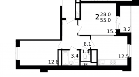 Мытищи, 2-х комнатная квартира, ул. Колпакова д.44 корп.32, 4721000 руб.