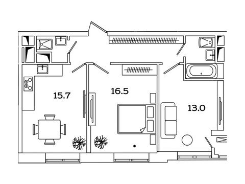 Москва, 2-х комнатная квартира, Рязанский пр-кт. д.2, 9953004 руб.