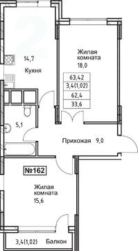 Троицк, 2-х комнатная квартира, ул. Промышленная д., 5847728 руб.
