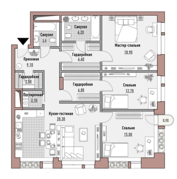 Москва, 3-х комнатная квартира, ул. Новослободская д.24, 46210000 руб.