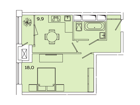 Москва, 1-но комнатная квартира, Рязанский пр-кт. д.2, 6811488 руб.