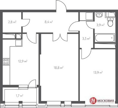 Москва, 2-х комнатная квартира, 2й нагатинский проезд д.2, 14300300 руб.