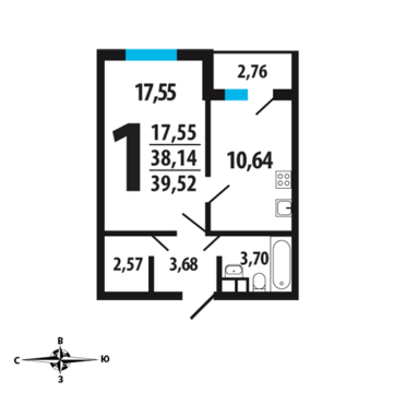 Москва, 1-но комнатная квартира, Нововатутинский пр. д., 3635840 руб.