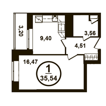 Москва, 1-но комнатная квартира, ул. Петра Алексеева д.12а корп.3, 5503014 руб.