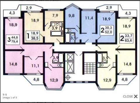 Боброво, 2-х комнатная квартира, Крымская д.25 к1, 4380000 руб.