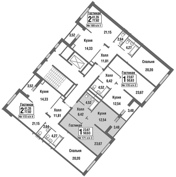 Москва, 1-но комнатная квартира, улица Татьянин Парк д., 6371785 руб.