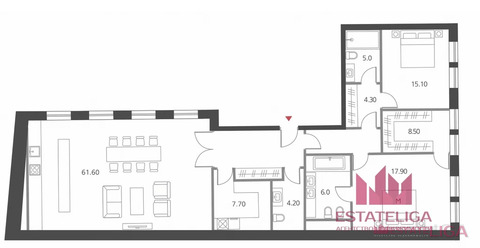 Москва, 3-х комнатная квартира, улица Большая Полянка д.9, 160125000 руб.