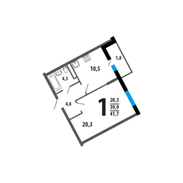 Москва, 1-но комнатная квартира, Нововатутинский пр. д., 4632870 руб.