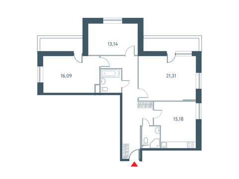 Москва, 3-х комнатная квартира, ул. Викторенко д.11С24, 25768008 руб.