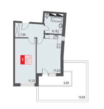 Москва, 1-но комнатная квартира, ул. Живописная д.12, 3509911 руб.