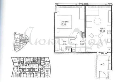 Москва, 2-х комнатная квартира, Краснопресненская наб. д.14А корп. 3, 62000000 руб.