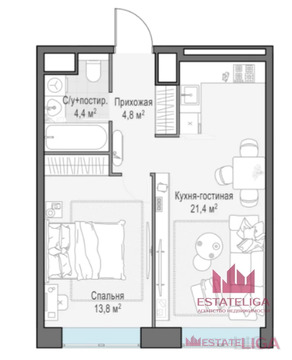 Москва, 1-но комнатная квартира, проспект Генерала Дорохова д.39к2Л, 30500000 руб.