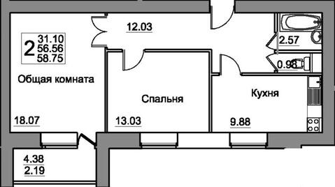 Домодедово, 2-х комнатная квартира, Жуковского д.20, 4906000 руб.