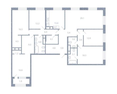 Москва, 6-ти комнатная квартира, ул. Новоалексеевская д.16Бс1, 43252720 руб.