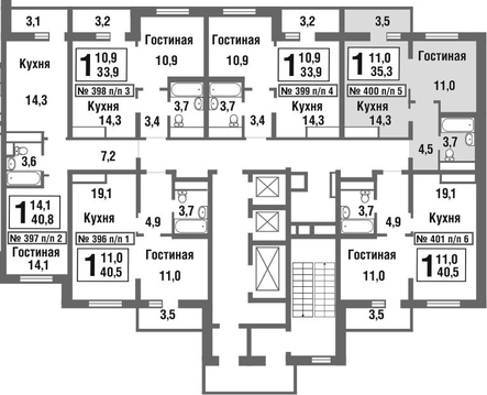 Балашиха, 1-но комнатная квартира, микрорайон Павлино д., 2781498 руб.