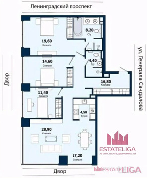 Москва, 3-х комнатная квартира, Ленинградский пр-кт. д.37/2, 87500000 руб.