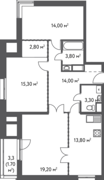 Москва, 3-х комнатная квартира, С.Ковалевской д.20, 13293381 руб.