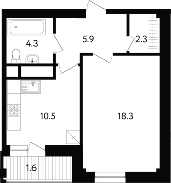 Москва, 1-но комнатная квартира, ул. Усиевича д.вл. 10б, 14157000 руб.