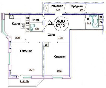 Москва, 2-х комнатная квартира, Кронштадтский б-р. д.49 к1, 19850000 руб.