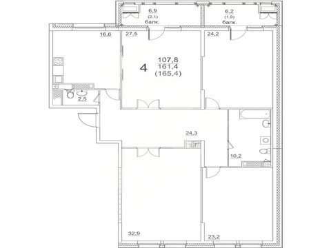 Москва, 4-х комнатная квартира, Эльдара Рязанова д., 42565002 руб.